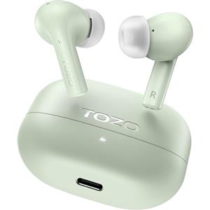TOZO E2 Cuffie Bluetooth 5.3 con ORIGX Acustica ENC Chiamate Ultraleggero EQs Regolazione Gioco Modalità 30 Ore Riproduzione USB Tipo C (Verde)