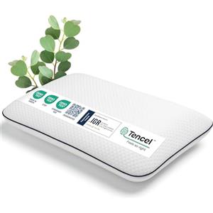 DOLCI SOGNI - Cuscino Memory Foam Ergonomico 60x40x10 con Fibra Tencel - Cuscino Letto Traspirante per Collo, Schiena e Spalle - Supporto Cervicale e Comfort Duraturo - Certificato OEKO-TEX