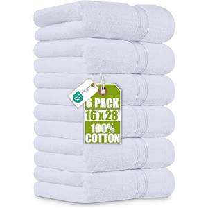 Utopia Towels - Set di Asciugamani Mani (6 Pezzi, 41x 71 cm) - 100% Cotone - Perfezionare per Hotel & Spa - Massima Morbidezza e assorbenza da Parte di (Bianco)