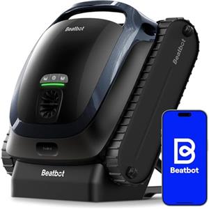 Beatbot AquaSense 2 Robot piscina cordless, parcheggio intelligente. Pulisce pavimento, pareti e linea d'acqua con doppio passaggio, Per piscine fuori terra e interrate fino a 300 m², Blu marino