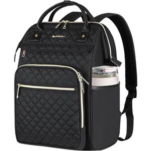 EMPSIGN Zaino Donna Porta PC 17 Pollici, Laptop Zaino Multitasche Universita con Caricatore USB, Zaino per Computer per Viaggi/Affari/Scuola/Ufficio, Nero