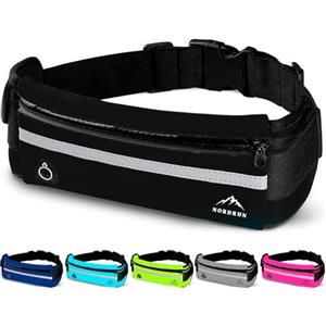 Nordrun Marsupio Running Uomo & Donna, marsupio corsa Impermeabile - per Corsa, Sportivo, Trekking, Sport, Fitness, Jogging - marsupio running Cintura Palestra - per Tutti Cellulare
