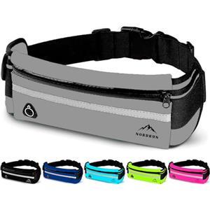 Nordrun Marsupio Running Uomo & Donna, marsupio corsa Impermeabile - per Corsa, Sportivo, Trekking, Sport, Fitness, Jogging - marsupio running Cintura Palestra - per Tutti Cellulare