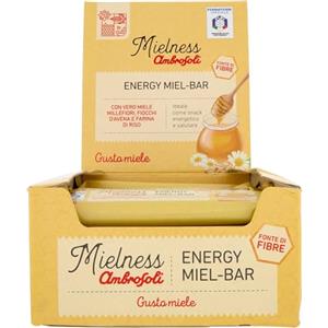 Ambrosoli Energy Miel-Bar, Barretta al Miele, 30 Pezzi, Snack Energetico Naturale
