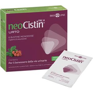 Bios Line Neocistin PAC-A Urto - Integratore per il Benessere delle Vie Urinarie con Cranberry e D-Mannosio - 6 Bustine Monodose