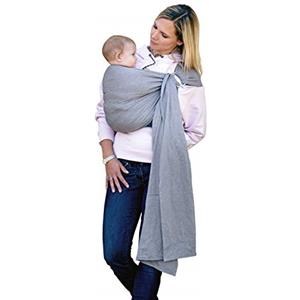 AMAZONAS AZ-5060237 Ring Sling Grigio 180 X 70 Cm - Marsupio a Fascia con Anelli - 600 g