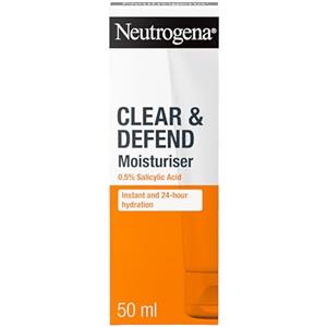 Neutrogena Spot Controlling Idratante con 0,5% Acido salicilico (1 x 50 ml), Crema idratante viso per la pelle con tendenza acneica, idratante viso oil-free