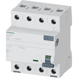 Siemens 5SV - Interruttore differenziale clase-a 4 poli 63 A 300 mA 70 mm