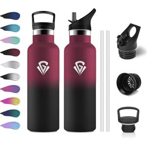 KollyKolla Borraccia Bambini Termica 500ml, Borraccia con Cannuccia, senza BPA, Bottiglia Termica Isolata, Facile Pulizia, a Prova di Perdite, Borracce per Ufficio, Scuola, Campeggio, Palestra, Bambini