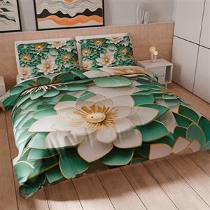 PETTI Artigiani Italiani - Set Copripiumino Una Piazza e Mezza 200x200 cm (2 Federe 63x63 cm Incluse), Parure Copripiumino Microfibra con Stampa Digitale Floreale 05 7 - Made in Italy