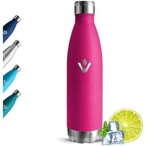Grsta Borraccia Termica, Borraccia 500ml Senza BPA, Isolato Sottovuoto, Borracce Termiche a Prova di Perdite, Bottiglia Termica, Riutilizzabile Borraccia Acciaio Inox per Lavoro, Outdoor, Sport