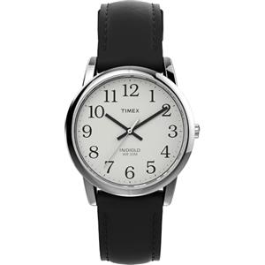 Timex Easy Reader T20501 - Orologio da uomo con cinturino in pelle, 35 mm, colore argento