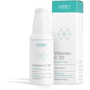 colibri skincare VITAMIN C20 BOOSTER (30ml) - Siero viso alla vitamina C - vitamina c siero viso ad alta concentrazione che contrasta le macchie di pigmento - siero antirughe