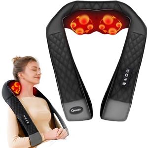 KNQZE® Massaggiatore cervicale, 2026 Shiatsu 4D massaggiatore schiena e collo, Massaggio collo 4D con impastamento del tessuto profondo, Alleviare la fatica, Regalo donna uomo mamma