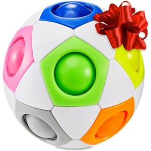 CUBIDI® Palla Magica Arcobaleno Puzzle 3D versione Football. Rompicapo Antistress per Bambini e Adulti. Ideale Come Regalo Bambino 6 Anni o per Giochi da Viaggio.