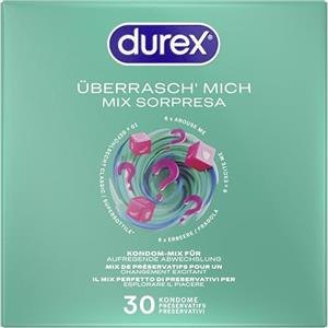 Durex Surprise Mich - Set di 30 preservativi - Varietà emozionante per ancora più divertimento - Confezione da 30