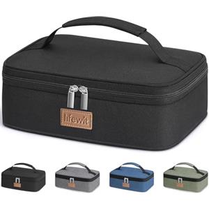Lifewit Borsa Frigo, Piccola Borsetta Termica porta Pranzo con Manico, Porta Pranzo Termico per Uomo e Donna per Lavoro, Ufficio, Viaggio, Nero, 4L