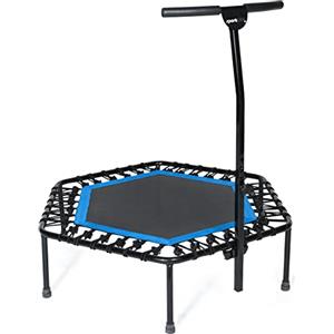 SportPlus, Trampolino Fitness, Certificato TÜV, Sistema di Sospensione Silenzioso con Corde Elastiche e Maniglia Regolabile in Altezza.