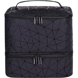 BYLife Borsa Organizer Smalti per Smalto, BYLife Doppio Strato Smalti Organizer per Unghie 30 Flaconi(15 ml), Valigetta Trucchi Beauty Case Donna Manicure Valigetta per unghie Organizzatore Trucchi