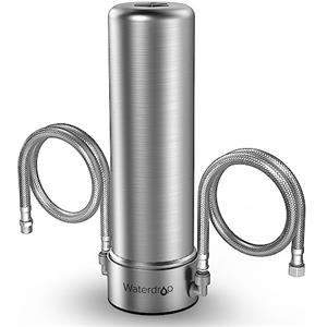 Waterdrop AS13 Filtro Acqua Sistema, 5+1 Stadi Acciaio Inossidabile Depuratore Acqua Domestico per Sotto Bancone 30K Litri, Rimuove di Piombo, Cloro, Cattivo, Certificato NSF/ANSI 42