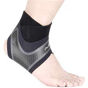 Hually Supporto Caviglia, 【1 Paio】 Tutore per Caviglia Elastica Sportiva Elastica Tutore Fascia Piedino Traspirante Regolabile da Uomo e Donna Distorsione, Supporto per Il Piede Durante Lo Sport