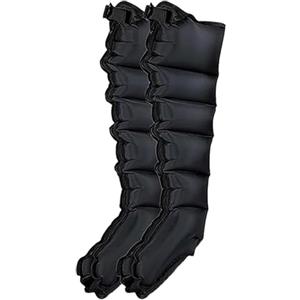 vanenferse Pressoterapia Per Casa Massaggiatore Elettrico Compressione Dell'aria, Linfodrenaggio Gambe Massaggiatore Piedi E Gambe (Non Include L'host) (Black, XL 2 legs)