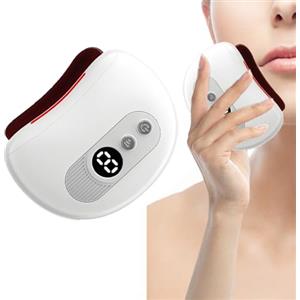 Helweet Massaggiatore Viso Lifting, Massaggio Viso, Face Massager Lifting Elettrico, 9 Modalità, Face Massager GuaSha Donne, per il Sollevamento e il Rassodamento della Pelle Cadente, Massaggio Viso e Corpo
