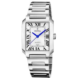Festina Orologio Donna Analogico Acciaio Inossidabile 316L Argento - Quarzo - Vetro minerale alta resistenza - Impermeabile 5 ATM - Data F20679/1 - On the Square