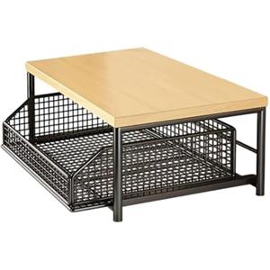 CashMuch Mensola per forno a microonde da cucina, 37,5 x 26,9 x 17,8 cm (lunghezza x larghezza x altezza), ruote bloccabili a forma di L, stabilità di rinforzo (nero)