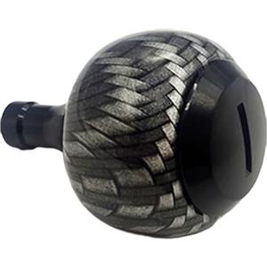 Nexbrill Pomello rotondo aftermarket per DAIWA 23 per EXCELER per mulinelli da pesca LT, lavorazione CNC in alluminio e fibra di carbonio, design (nero)