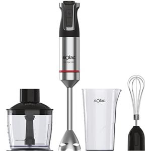 Solac - Frullatore a immersione Pro Chef 1501 | 1500W |4 lame in acciaio inox | Asta in acciaio inox | Turbo | Trita ghiaccio | Ergonomico | Anti-schizzi | Smontabile | Accessori inclusi