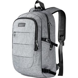 Tzowla Zaino Porta PC Universitari Uomo e Donna,Zaino da Viaggio Impermeabile Antifurto di Ricarica USB e Serratura per Notebook/Computer da 15,6 Pollici,Zaino da Giorno Sottile Lavoro Business-Grigio
