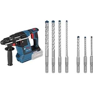 Bosch Professional 0611909000 GBH 18 V-26 Martello Cordless Rotary Hammer Drill, Senza Batteria e Caricabatteria, Scatola + Set di punte per martello Expert SDS Plus 7x (diametro 5-12 mm, accessori)