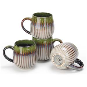 CosyCorner Set di tazze da caffè in ceramica, grandi tazze da caffè per casa e ufficio, tazza in ceramica per caffè e tè (B×4 pezzi)