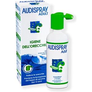 Audispray Adult 50ml - Spray per Igiene dell'Orecchio con Acqua Marina Ipertonica