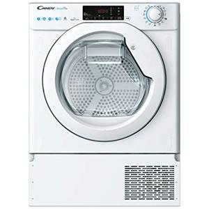 Candy Smart Pro Asciugatrice 7 Kg da Incasso, Pompa di Calore, Classe A+, Wi-Fi e BLE, Controllo da Remoto, Avvio Programmabile, Programma Stiro Facile, 60 x 46,5 x 85 cm, Bianca - BCTD H7A1TE-S