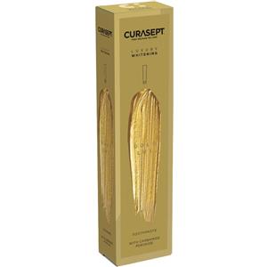 Curasept Gold Luxury Whitening - Dentifricio Sbiancante 75 ml con Idrossiapatite e Carbone Attivo