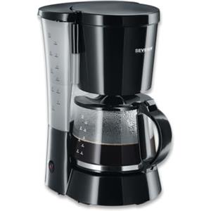 SEVERIN Macchina per Caffè Americano con Caraffa in Vetro, Caffettiera a Filtro fino a 10 Tazze, Piastra Riscaldante, Utilizzo Semplice, 800 W, Nero - KA 4479