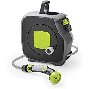 G.F. SRL Aquabag Style, Mini Avvolgitubo Compatto da Giardino, con 11,5 M di Tubo, in Kit Pronto all'Uso, per l'Irrigazione di Piante, Vasi, Balconi e Giardini, Made in Italy, Colore Lime