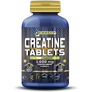 EUROSUP PROLABS CREA TAB - Creatina Monoidrato Creapure 1000 mg in Compresse | Supporto Performance e Forza | Alta Qualità e Purezza | Facile Dosaggio | Vegan | 150 compresse