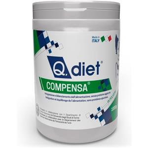 Q Vet Compensa Polvere 1000g - Alimento Complementare Minerale per Cani e Gatti