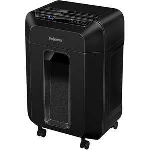 Fellowes Distruggi documenti AutoMax 90M a miniframmento, 90 fogli in modalità automatica, 9 fogli manuale, per casa e piccolo ufficio, cestino da 17 litri, modalità riposo, sicurezza P4, nero