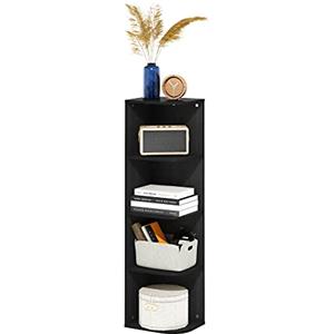 Furinno Pasir - Libreria a 4 ripiani ad angolo, colore: Blackwood