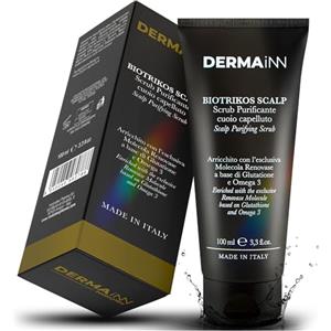 Innbiotec Pharma Biotrikos Scalp - Scrub Purificante Per il Cuoio Capelluto Con Glutatione e Oleuropeina, Peeling, Co Wash - Capelli Grassi, Scrub Cute Capelli