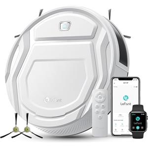 Lefant M210P Robot Aspirapolvere, Potenziamento Tappeto, Aspirazione 2200Pa, Ultrasottile 7.8cm Aspirapolvere Robot,Ideale Per Peli di Animali, Moquette, Pavimento Duro, App/WiFi/Alexa/Con Telecomando