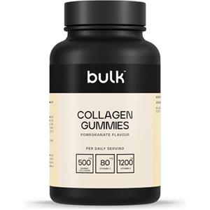 Bulk Caramelle Gommose a Base di Collagene, 500mg, Melagrana, Gommose per il benessere quotidiano, 60 Caramelle Gommose