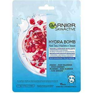 Garnier SkinActive Hydra Bomb Maschera Viso in Tessuto Super Idratante Energizzante per Pelli da Dissetare, 32 ml
