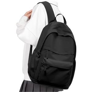 VGCUB Zaino Scuola Superiore Ragazza Zaino da Università Impermeabile Uomo Zaini per Scuola Superiore Media Ragazzo Leggero Resistente All'usura College Casual Backpack Nero