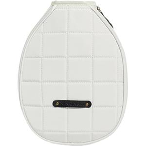 QLoztyse Custodia per Racchetta, Borsa a Tracolla, Borsa da Tennis, Accessorio per Zaino, Protezione per Racchetta per Allenamento E Pratica, Bianco