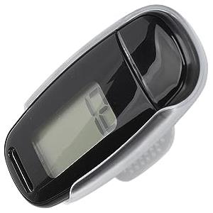 HEEPDD Pedometro 3D Contapassi per Camminare, Tracker di attività in Plastica con Sensore 3D, Batteria Integrata da 50mAh, Clip da Tasca Indossabile per Uomini Donne Bambini Anziani Esercizi (BLACK)